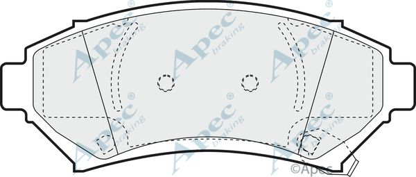 APEC BRAKING Комплект тормозных колодок, дисковый тормоз PAD1002